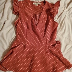 Cute peplum style shirt